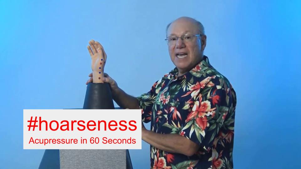 #hoarseness - Acupressure in 60 Seconds