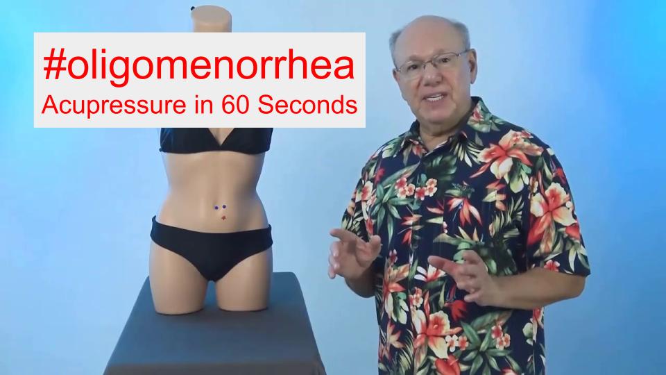 #oligomenorrhea - Acupressure in 60 Seconds