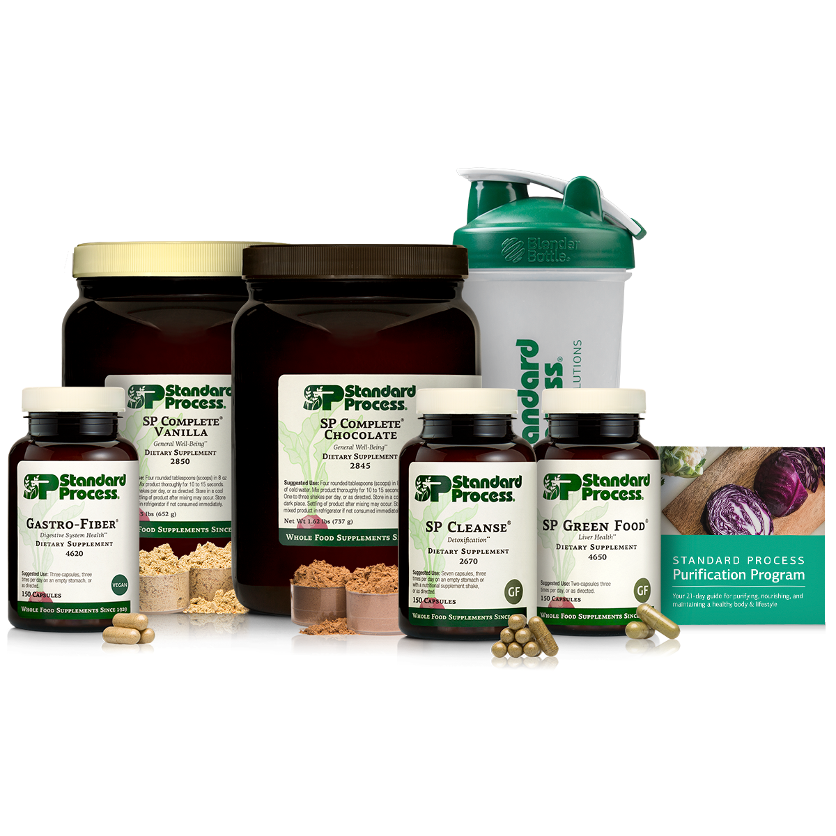 Purification Product Kit, 1 Kit with SP Complete® Chocolate, SP Complete® Vanilla and Gastro Fiber® Purification Product Kit, 1 Kit with SP Complete® Chocolate, SP Complete® Vanilla and Gastro Fiber®