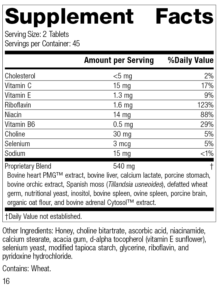 Cardio-Plus®, 90 Tablets Cardio-Plus®, 90 Tablets, Rev 16 Supplement Facts