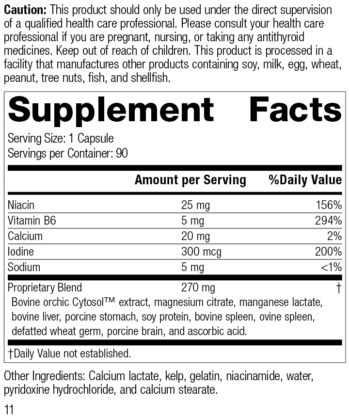 Min-Chex®, 90 Capsules Min-Chex®, 90 Capsules, Rev 11 Supplement Facts