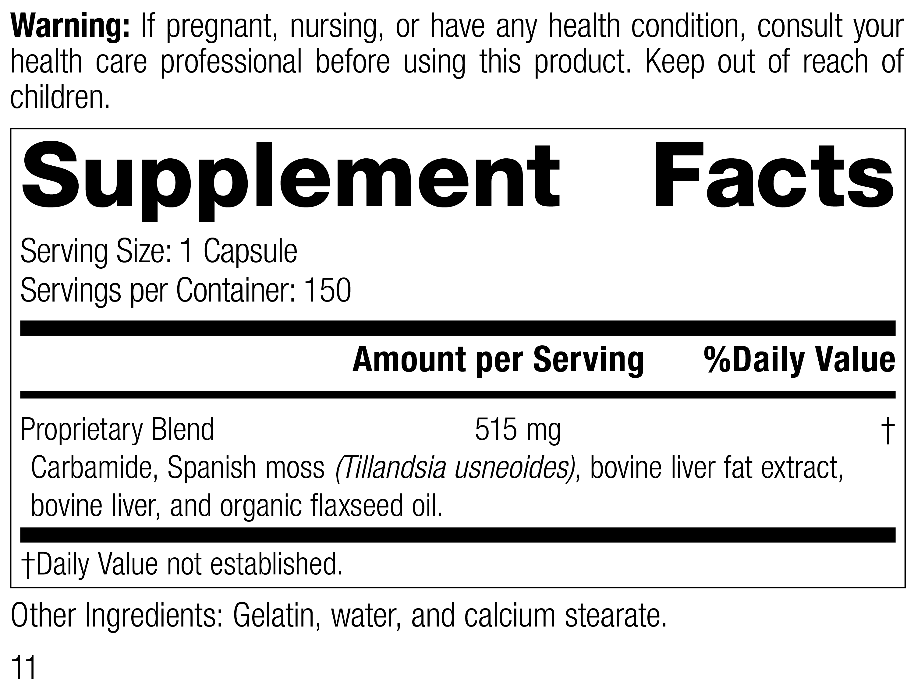 Super-EFF®, 150 Capsules Super-EFF®, 150 Capsules, Rev 10 Supplement Facts