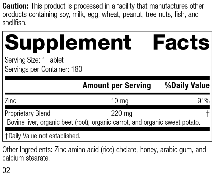 Zinc Chelate™, 180 Tablets Zinc Chelate™, 180 Tablets, Rev 02 Supplement Facts