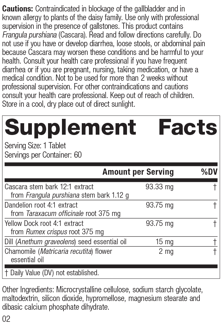 Colax, 60 Tablets Colax, 60 Tablets Rev 01 Supplement Facts