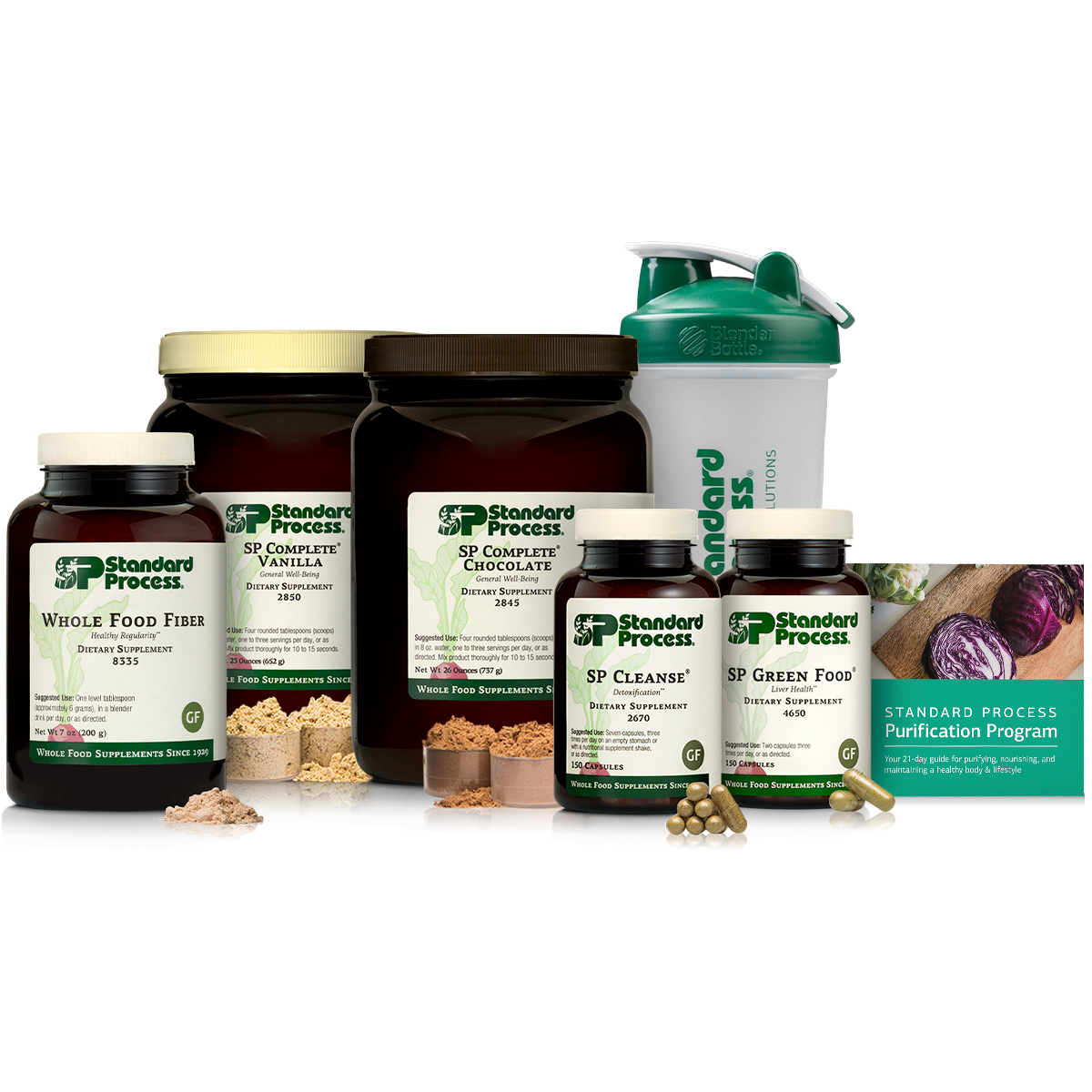 Purification Product Kit, 1 Kit with SP Complete® Chocolate, SP Complete® Vanilla & Whole Food Fiber Purification Product Kit, 1 Kit with SP Complete® Chocolate, SP Complete® Vanilla & Whole Food Fiber