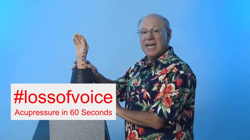 #lossofvoice - Acupressure in 60 Seconds