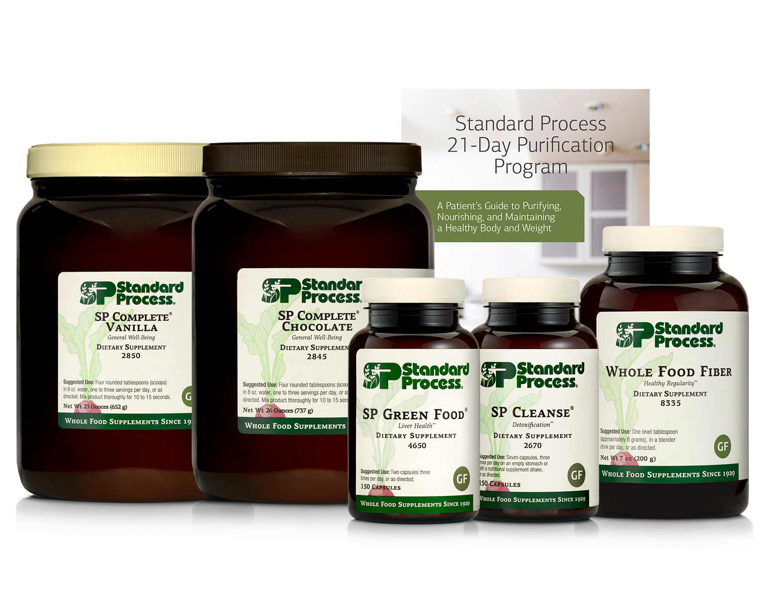 Purification Product Kit, 1 Kit with SP Complete® Chocolate, SP Complete® Vanilla & Whole Food Fiber