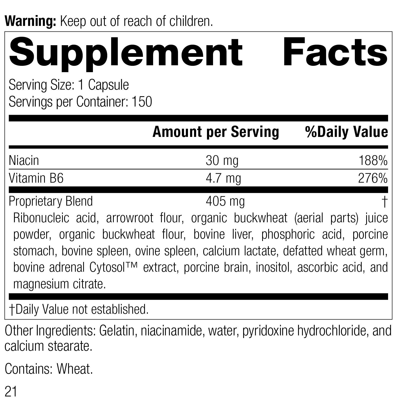 Circuplex®, 150 Capsules, Rev 21 Supplement Facts