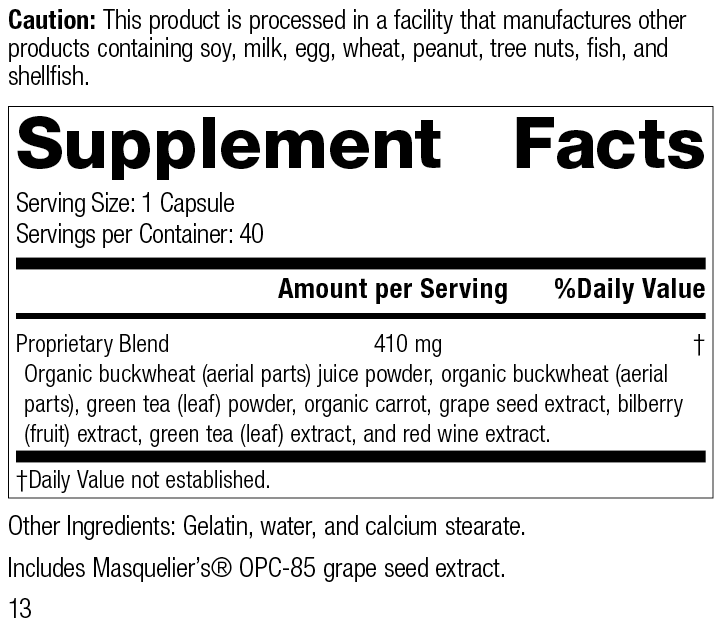 OPC Synergy®, 40 Capsules, Rev 13, Supplement Facts